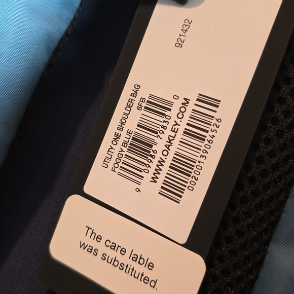 Oakley Utility One Shoulder Bag 921432 Mens Foggy Blue NWT - Picture 13 of 14